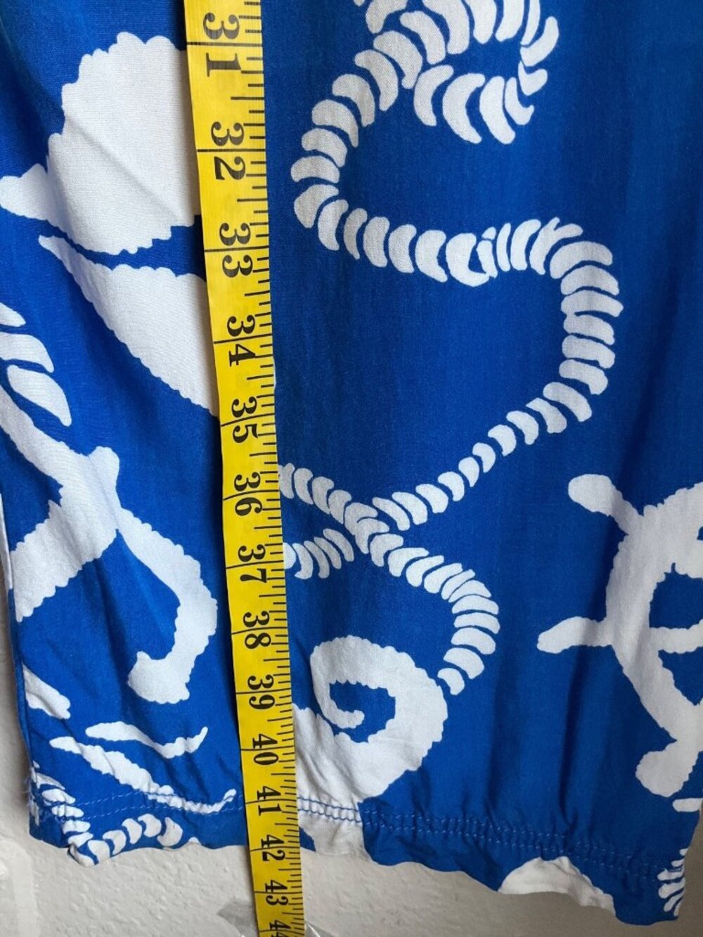 Lilly Pulitzer Schooner Blue Dock Hopper Nautical Coastal Pippa Pants Wide Leg - Picture 7 of 16
